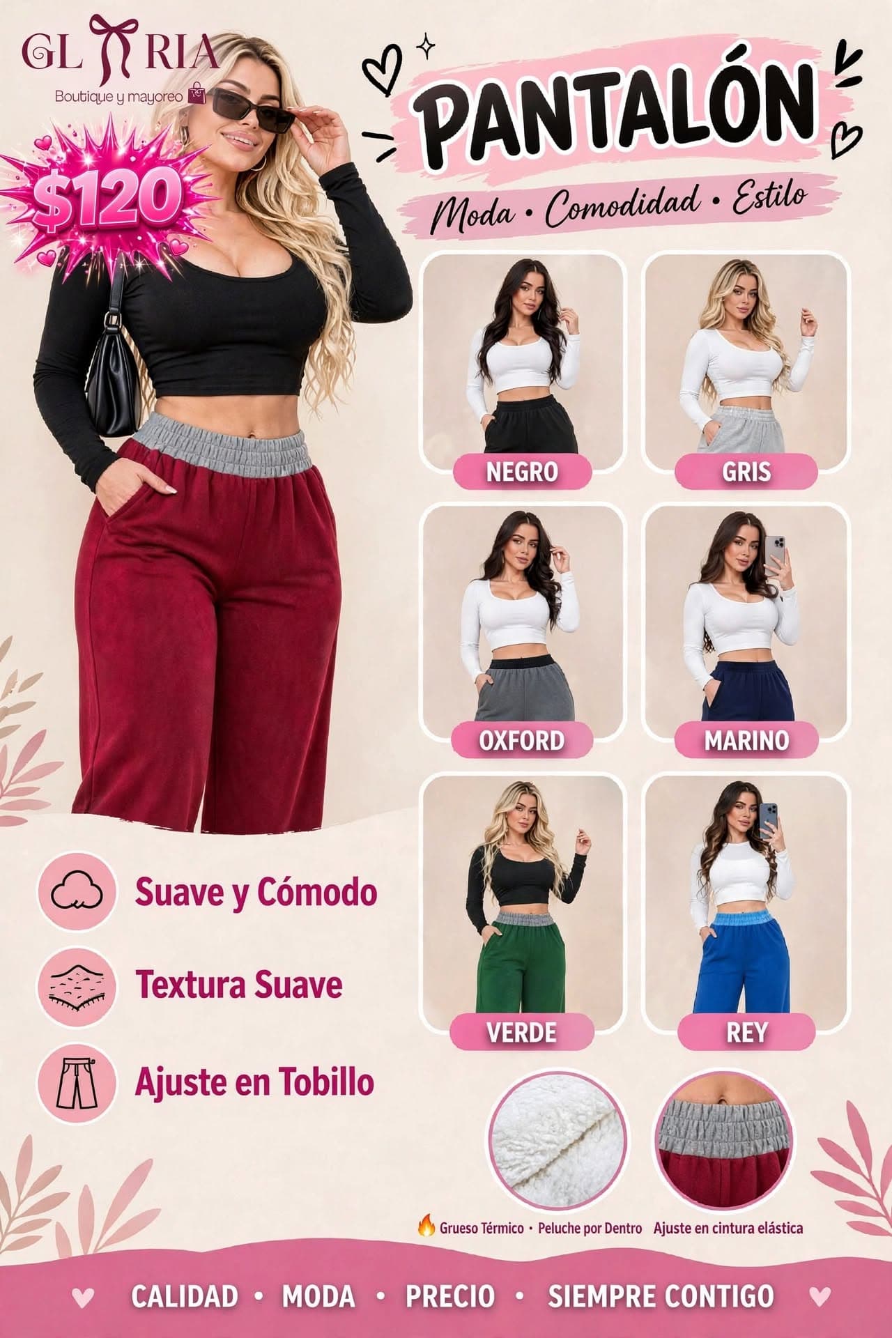 Pantalón térmico afelpado Gloria